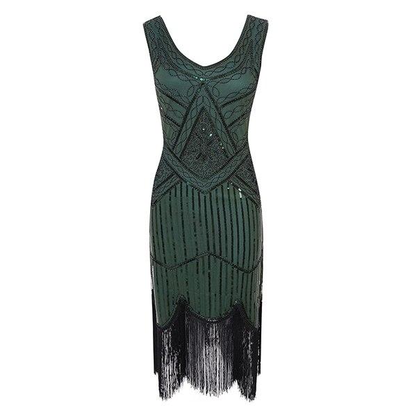 Green 20s Vintage Dress