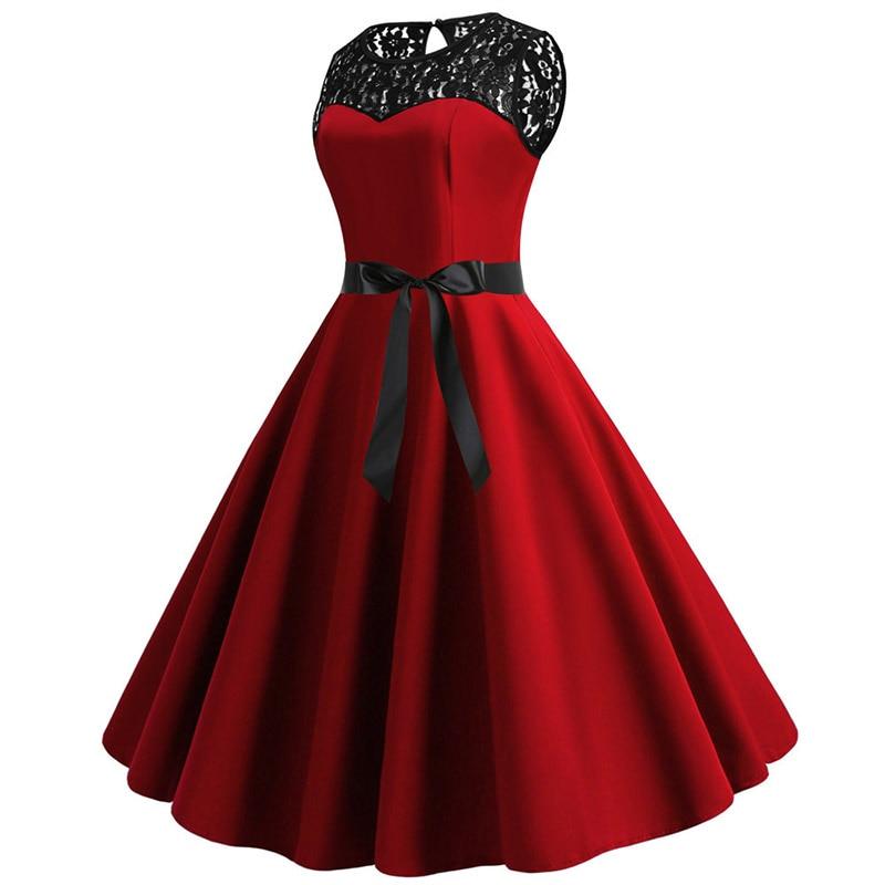 Red Lace Vintage Dress