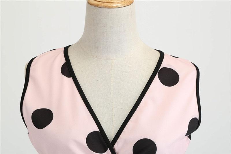 V-Neck 50s Dress