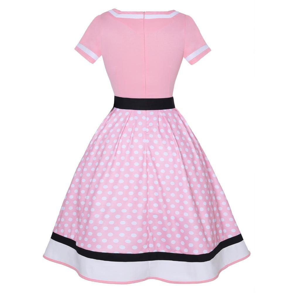 Pink 60s dress cheap