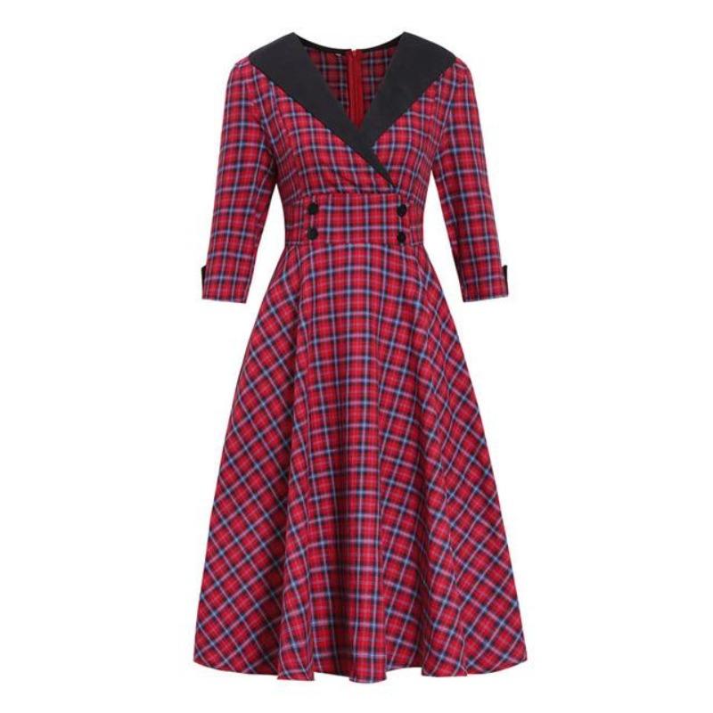 Red Winter Vintage Dress