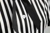 Vintage Retro Striped Dress Black