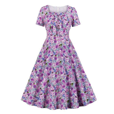 Vintage 50s Purple Dress