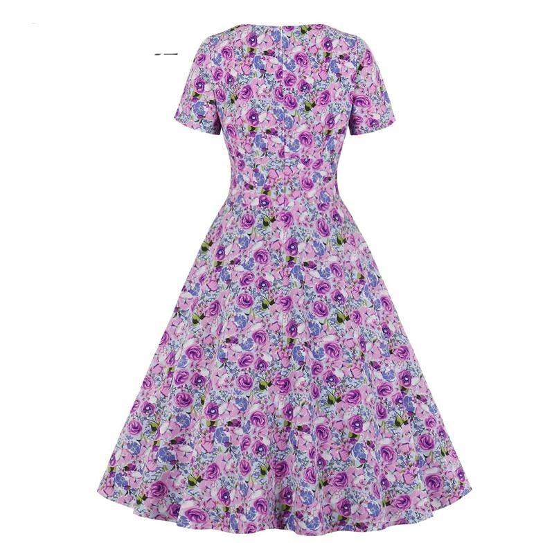 Vintage 50s Purple Dress