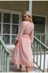 Vintage lang chiffon kjole