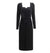 40s Black Dress Evening Fashion