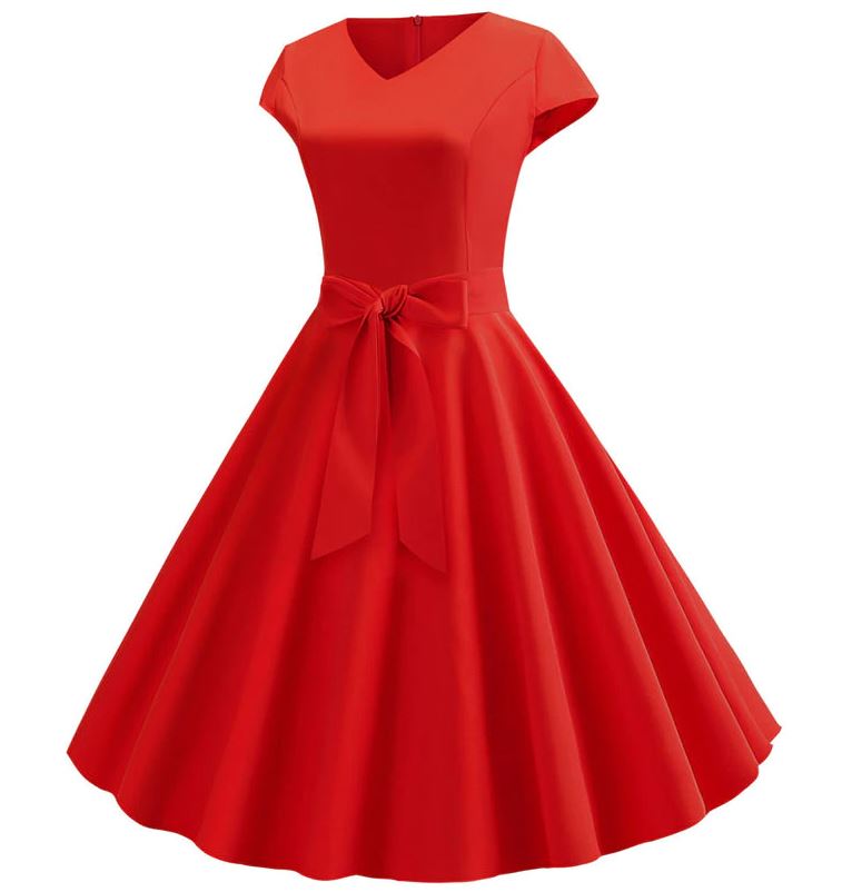 Red Romantic Vintage Dress