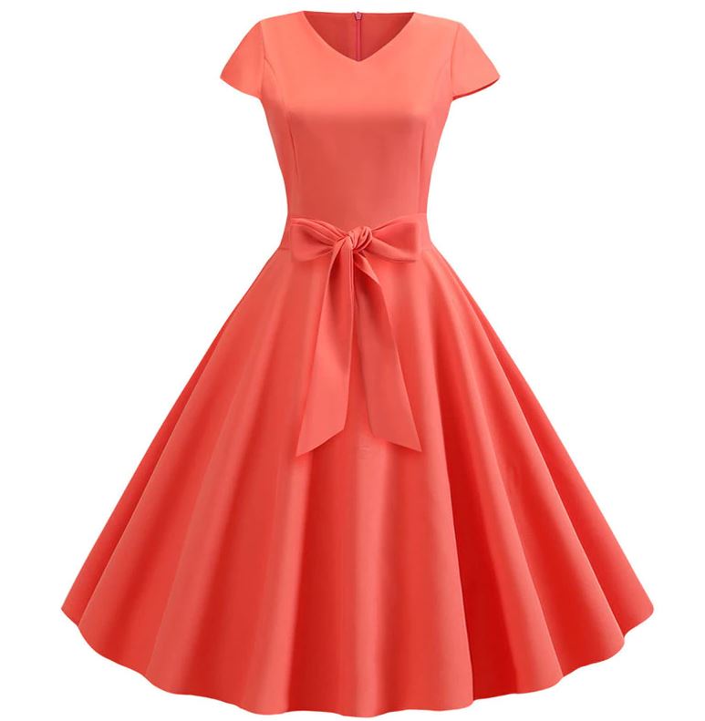 Pink 50s Pin Up Dress