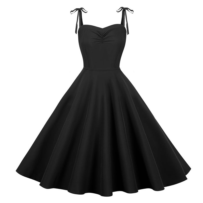 Plus Size Vintage Dress Sexy Chic Black