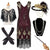 Burgundy 20s Outfit