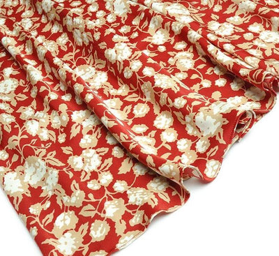 Vintage 40s Floral Dress Red