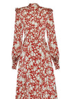 Vintage 40s Floral Dress Red