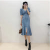 Vintage 40s Out-Fit Dress Blue