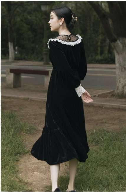 Vintage 40s Out-Fit Dress Black